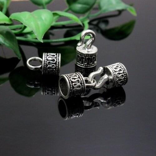 Fit 7mm Round Cord Fold Over Lobster Clasp For Necklace Bracelet Chain DIY Making Accessories Length: Approx 28mm 10sets K06254