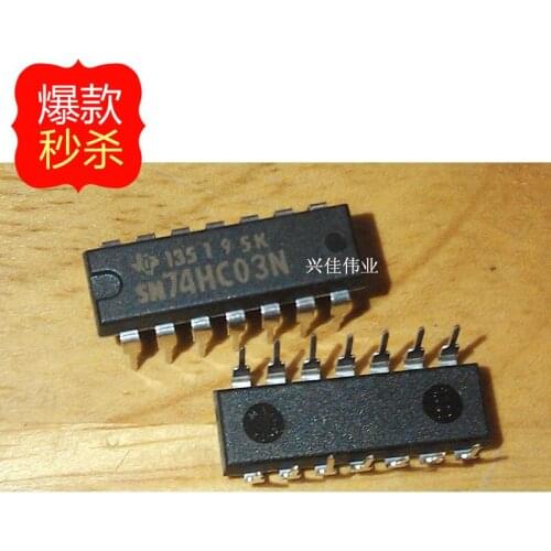 10PCS New original authentic 74HC03N SN74HC03N DIP14 Quad 2- Input Positive-NAND gate TI