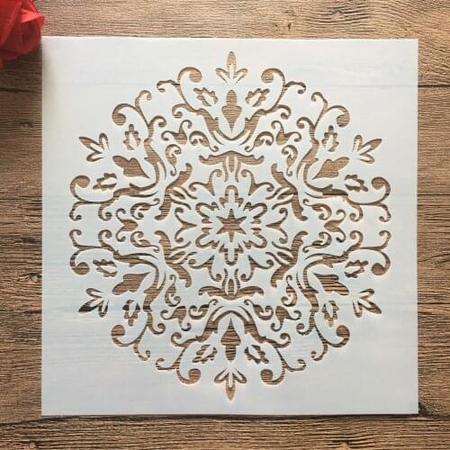 30 * 30 cm DIY large round flower mandala diy stencil painting scrapbook coloring engraving album decoration template stencil