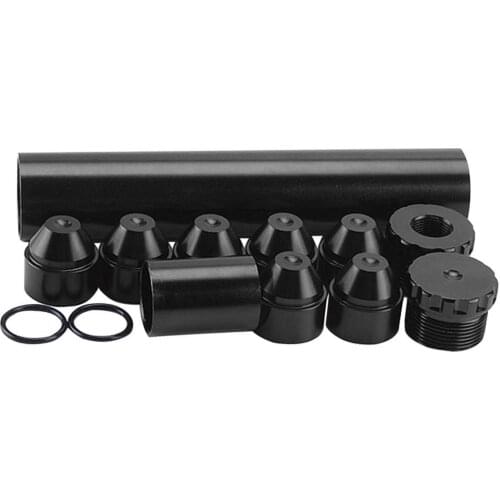 6Inch 1/2''-28 Automotive Fuel Oil Filter with Gasket & End Caps Black