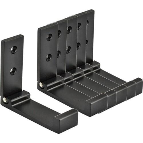 6 Pcs Folding Jacket Hook Space Metal Towel Hook Wall Mount Retractable Hook