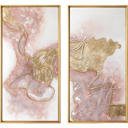 Abstract painting wall art acrylic pink canvas paintings for living room home wall decor 100% handmade modern oil painting