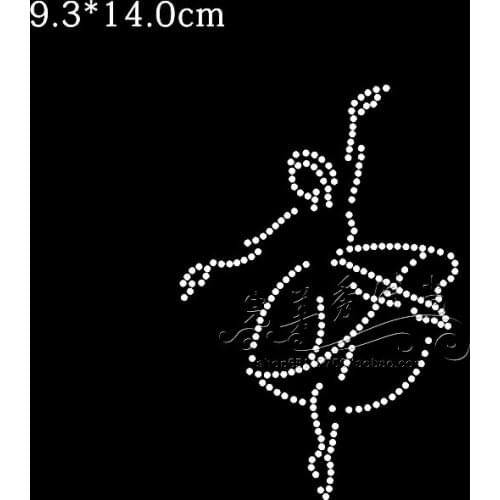 Free shipping strip hot fix rhinestone transfer motifs iron on crystal transfers design dance image