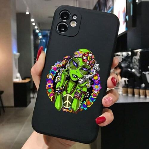 Cute Flower Love Alien Art Phone Case for Samsung S20 Plus S10 S8 S9 M10 S7 Edge A50 A70 A30 A10 A7 2018 Soft TPU Silicone Cover