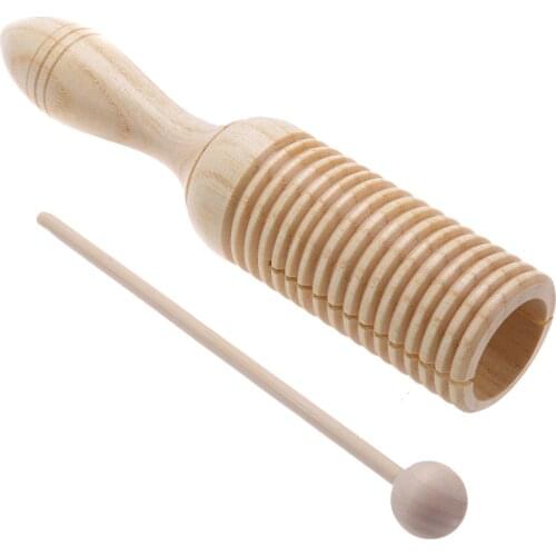 Wooden Crow Sounder Ailanthus Kid Children Musical Toy Percussion Instrument