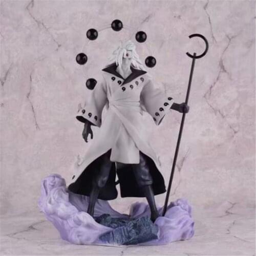 28cm GK Uchiha Madara Rikudousennin Modo Version Uchiha Obito PVC Action Figure Model Toy Doll Gift