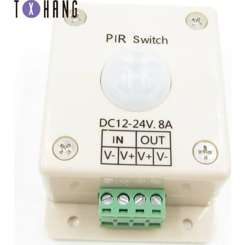DC 12V 24V 8A PIR Sensor Switch Mini PIR Infrared IR Motion Sensor Detector Switch Module for LED Strip Light diy electronics