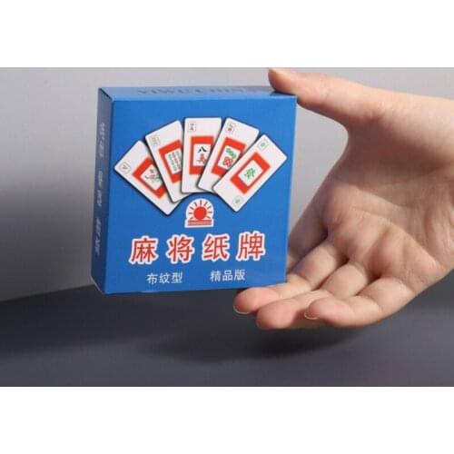 Chinese Mahjong Playing Paper Cards Travel Game Pokers Set Accessories for Indoor Outdoor Use Entertainment Dropship