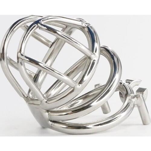 Cock Cage Chastity Cage Erotic Device Penis Ring Stainless Steel Sex Toys For Men Cock Prison Cage with Ball Lock Rings