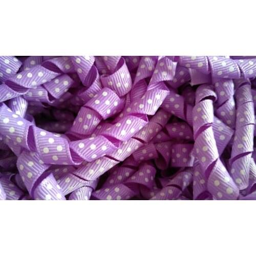 3/8" inch (9mm) ribbon polka dot korker grosgrain