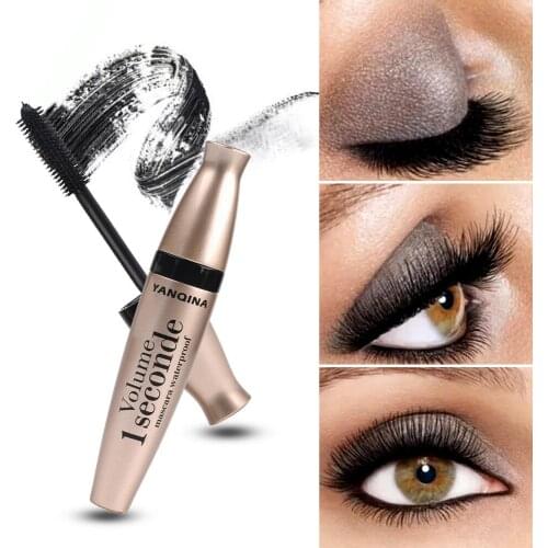 Hot Selling yanqina 8818 Mascara Silica Gel Brush Densely Curling Waterproof Makeup Cosmetic Gift for Women or Girl