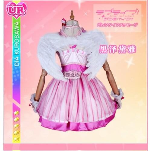 Lovelive Sunshine Aqours New Dress AZALEA CV Kurosawa Dia Pink Cosplay Costume All Member Halloween Costume Full Set