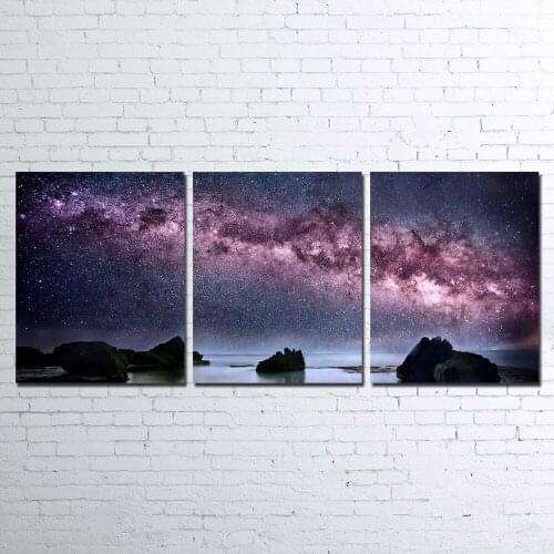 Milky-way-2 3 PIECE CANVAS FOR LIVING ROOM
