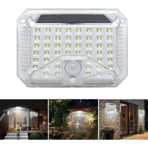 Outdoor 128 LED Solar Wall Lights Power PIR Motion Sensor Waterproof Wall Light For Garden Yard Path Lamp