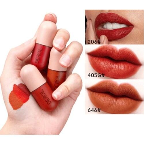 3pcs Lip Gloss Set Lips Makeup Matte Liquid Lipstick Set Waterproof Long Lasting Moisture Cosmetic Lip Gloss Lip Stick