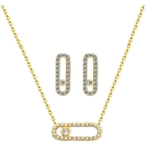 GORGEOUS TALE Silver Color Dazzling Zircon Necklace And Invisible Transparent Geometric Simple Pendant Necklace Fashion Jewelry