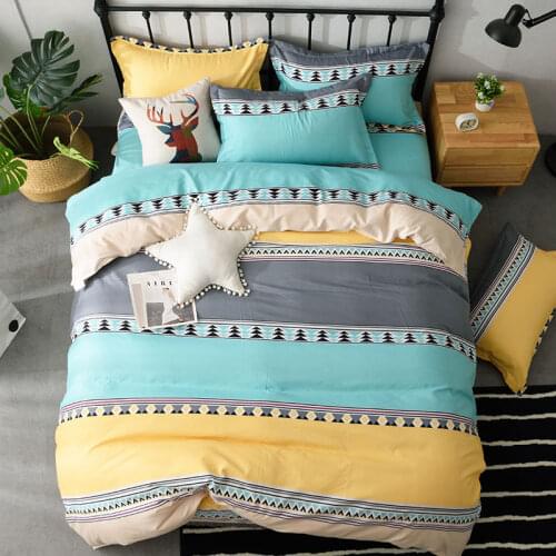 Quilt cover + pillowcase) 3-piece set of thickened brushed single double student quilt cover single quilt cover bedding