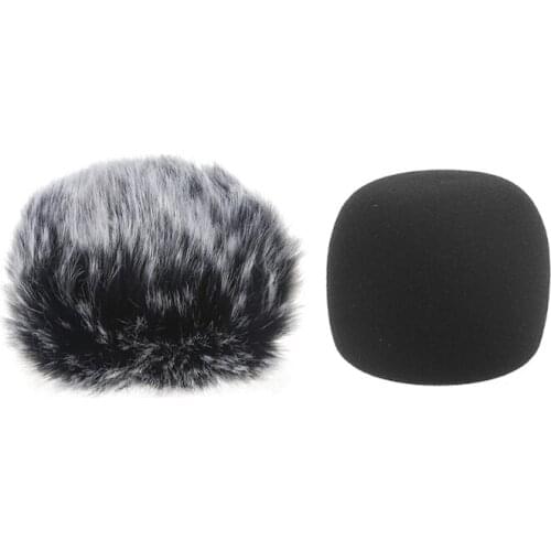 Furry Windscreen Muff Wind Cover Foam Filter Sponge Microphone Windproof Cover for Zoom H1 Recorder Mic