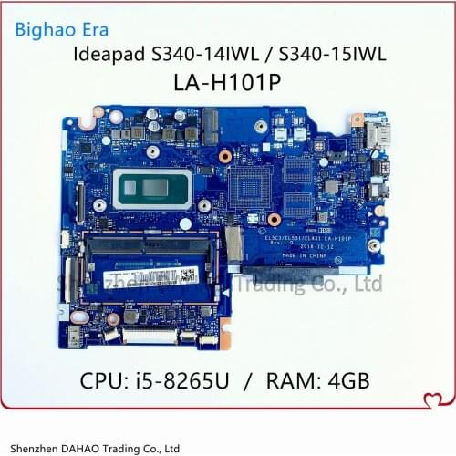 EL5C3/EL531/EL431 LA-H101P Mainboard FOR Lenovo S340-14IWL S340-15IWL laptop motherboard With i5-8265U 4GB-RAM 100% Fully Tested