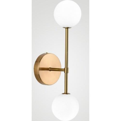 Modern Wall Lamp Iron Glass Nordic Lighting Sconce Creative Minimalist Living Bedroom Bedside Bathroom Decor Mirror Front Lights