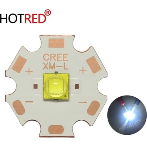 5pcs XML3 CREE XLamp XM-L3 Cold White17W SMD5050 LED Light Emitter Diode for flashlight DIY Part With 20mm Copper Aluminum Board