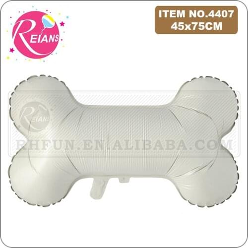 Funny Bone Shape Foil Balloons Pet Dog lets pawty Helium Globos for Birthday Party Decoration Jungle Kindergarten Kids Toy