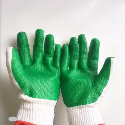 Green film household gloves thickened rubber coated rubber wear-resistant