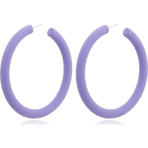 Cross border fashion geometric round earrings earrings female Korean personalized simple acetate plate acrylic Earrings