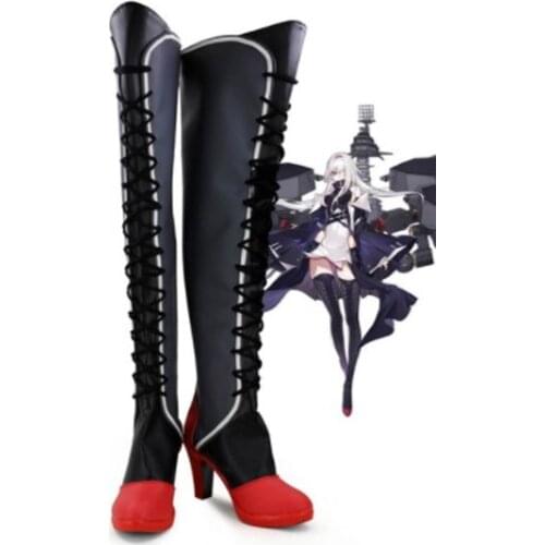 Azur Lane SR Colorado Cosplay Boots Shoes Christmas Halloween Party Custom Made for Adult Women High Heel Shoes Accessories