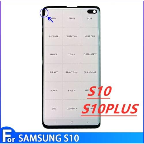 SUPER AMOLED S10+ LCD Display for SAMSUNG Galaxy S10 Plus LCD G975 G975F G9750 Touch Screen Digitizer Assembly with black dot