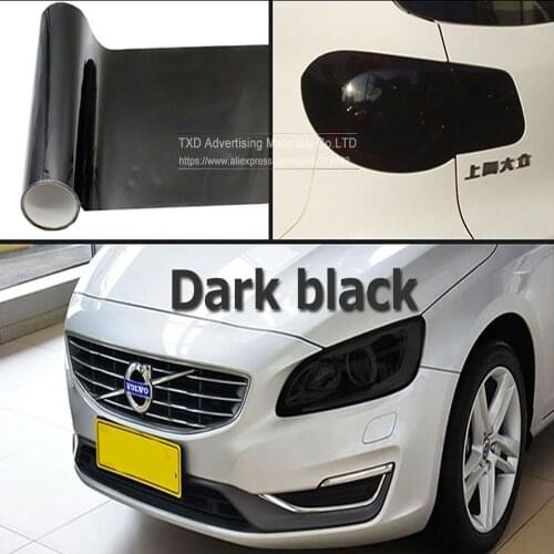0.3x9m/Roll Car styling Dark black Car Light Headlight Taillight protect Film Sticker Lamp Sticker Brake Light Car Accessories