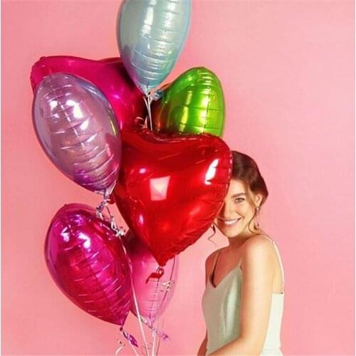 10pcs 18inch Star Heart Inflatable Helium Balloon Birthday Party Decor Kids Foil Balloon adult Wedding Supplies baby shower Gift