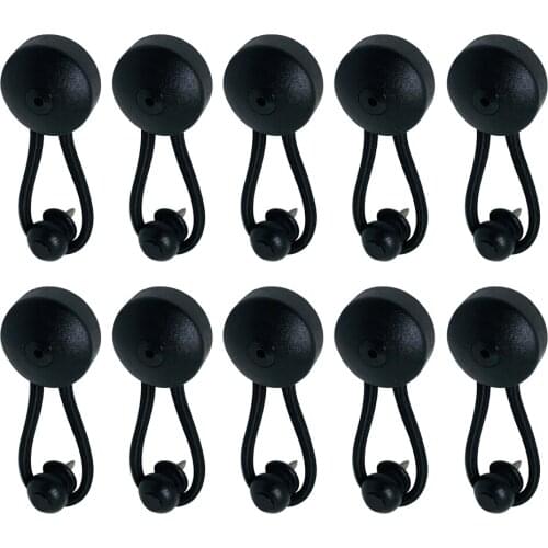 10Set Shock Cord Cover Clips and Lacing Knobs for Boat Truck Canvas