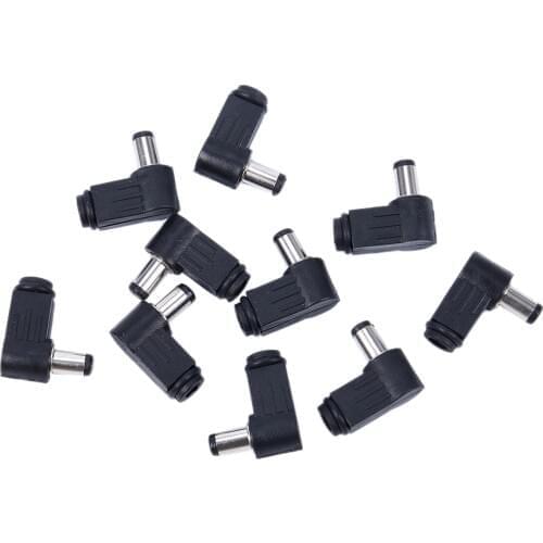 10x 2.1mm x 5.5mm Male Plug Right Angle L Jack DC Power Connector