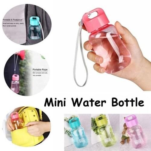 180ml candy color water bottle portable water bottle mini transparent water cup outdoor camping household leak-proof bottle