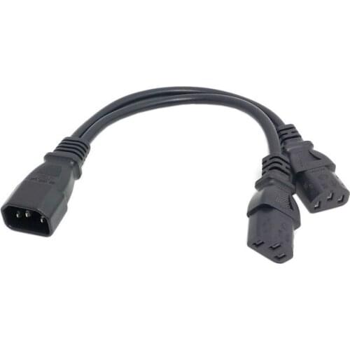 30cm Power Cable Single IEC 320 C14 to Dual C13 5-13R Y Type Splitter Adapter Cable Cord