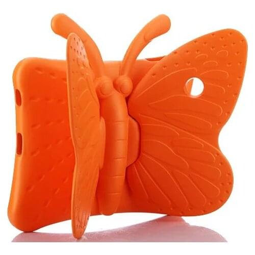 3D Cartoon Butterfly Children Safe Non-toxic EVA Skin for IPad 2 3 4 Case 9.7" Shockproof Tablet Shell Stand Cover Funda+pen