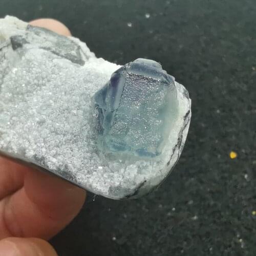 45.8g natural blue-green fluorite mineral ring vein healing teaching specimen stone decoration collection ornaments