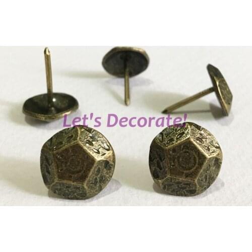 Free shipping 200pcs/lot 16mm Brass Plated Turtle Back Design Home or Garden Decorative Tack, Hobnail, Upholstery Nail