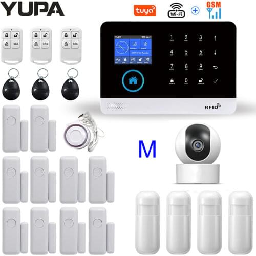 Tuya Wireless Home Security Alarm System Wifi GSM Alarm Intercom APP Remote Control Autodial With IP Carema For Anti Theft