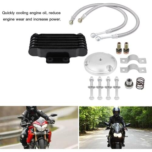 Quickly cooling engine oil Motorcycle Engine Oil Cooler Cooling Radiator Kit for Suzuki GN125 EN125 EN150 GZ125 GZ150