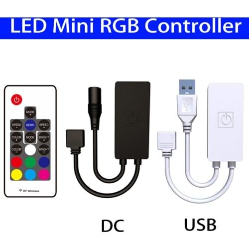 DC5-24V MINI Controller Mini RGB Radio Frequency RF Wireless WIFI Remote Control Black And White DC/USB