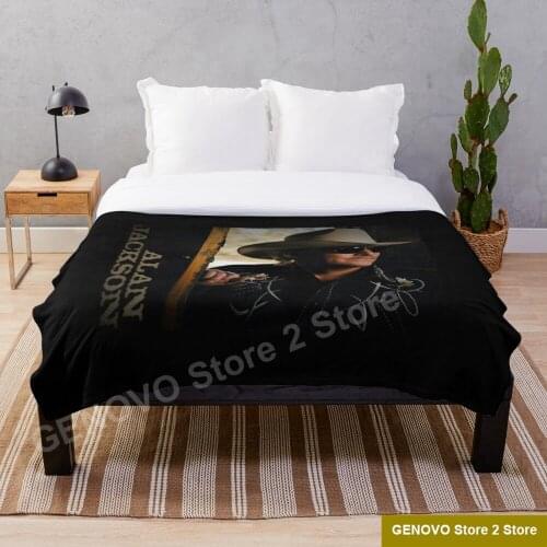 ALAN JACKSON Printed Flannel Throw Blanket Home Warm and Comfortable Winter Bed Sheets Childrens Newborn Baby Wrap Quilt