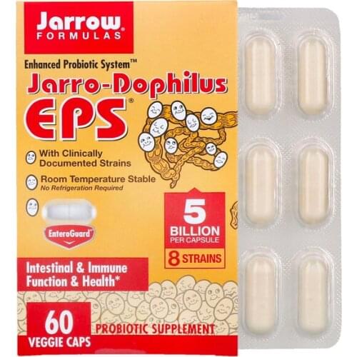 Jarrow Formulas Jarro-Dophilus EPS 5 Billion 60 Veggie Caps Intestinal Immune Function Health Probiotic System FREE SHIPPING