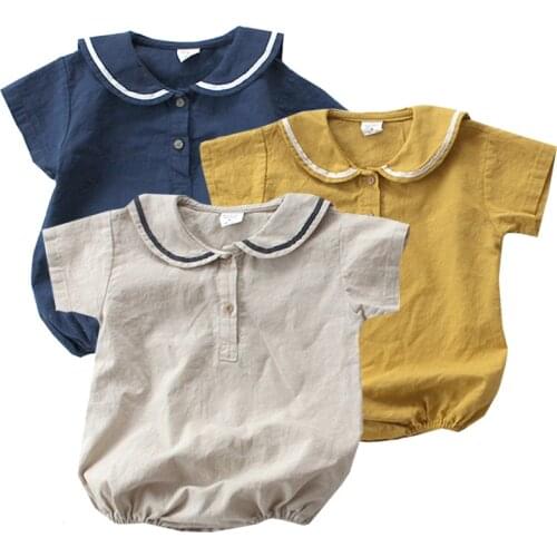 Summer Baby Newborn Infant Bodysuit Cute Baby Boys Jumpsuits Cotton Infant Boys Outfit Girls Bodysuits Cotton Toddler