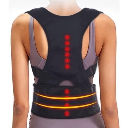 Magnet Shoulder Kyphosis Correcting Band Back Brace Waist Posture Corrector Straightener Belt Upper Lower Back Support Corset
