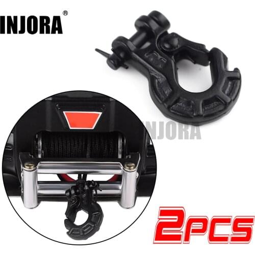 INJORA 2PCS RC Car Metal Winch Hook Decoration for 1/10 RC Rock Crawler Axial SCX10 90046 Tamiya CC01 Traxxas TRX4 MST Redcat