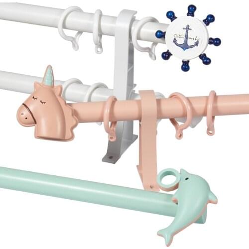 Cartoon Roman rod curtain rod single rod thickened childrens room parent-child room childrens curtain rod