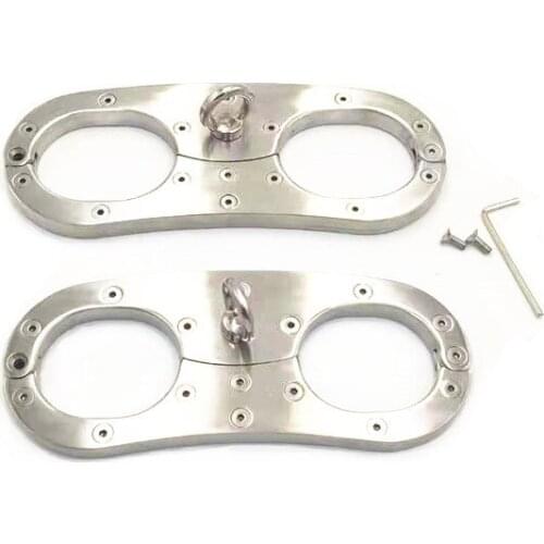 BDSM Stainless Steel Hand Restraint Fetishism Slave Handcuffs Sex Toys
