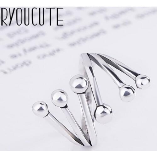 New Trendy Charm Beads Rings For Women Men Boho Knuckle Party Rings Punk Cocktail Jewelry Girls Gift anillos bijoux